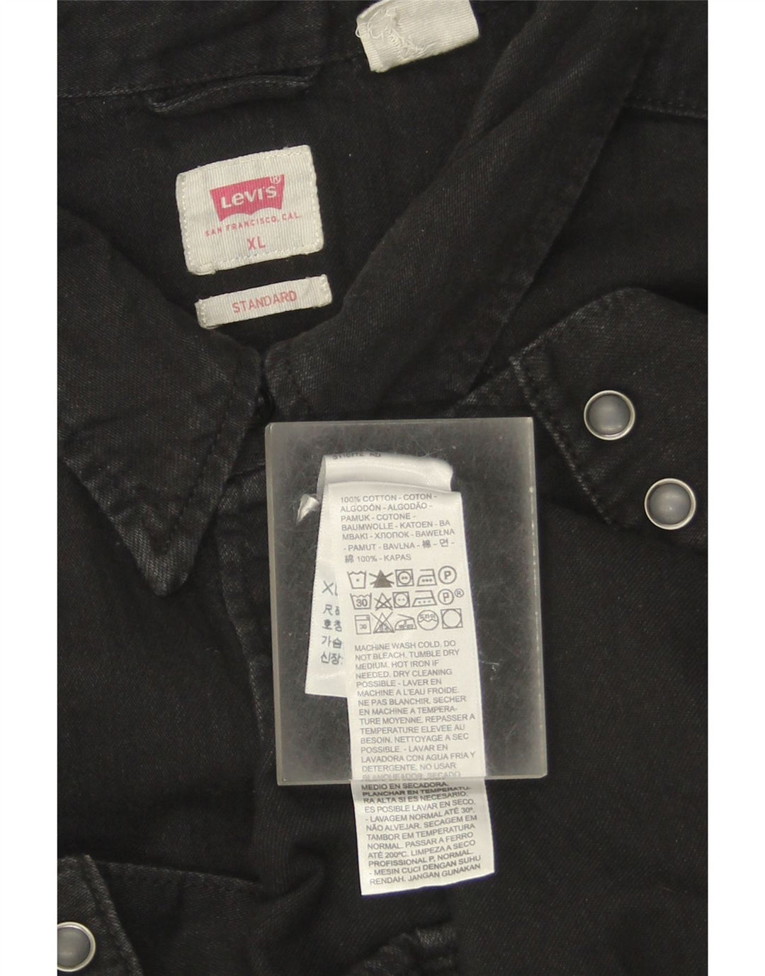 Levi's Chemise en Jean Standard Homme Noir Coton