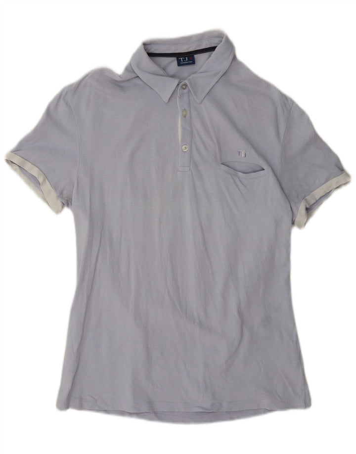 Trussardi Jeans Polo Homme Bleu Moyen Coton