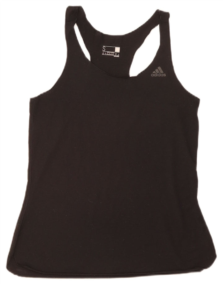 Adidas Débardeur graphique pour femme UK 8/10 Petit Noir Polyester