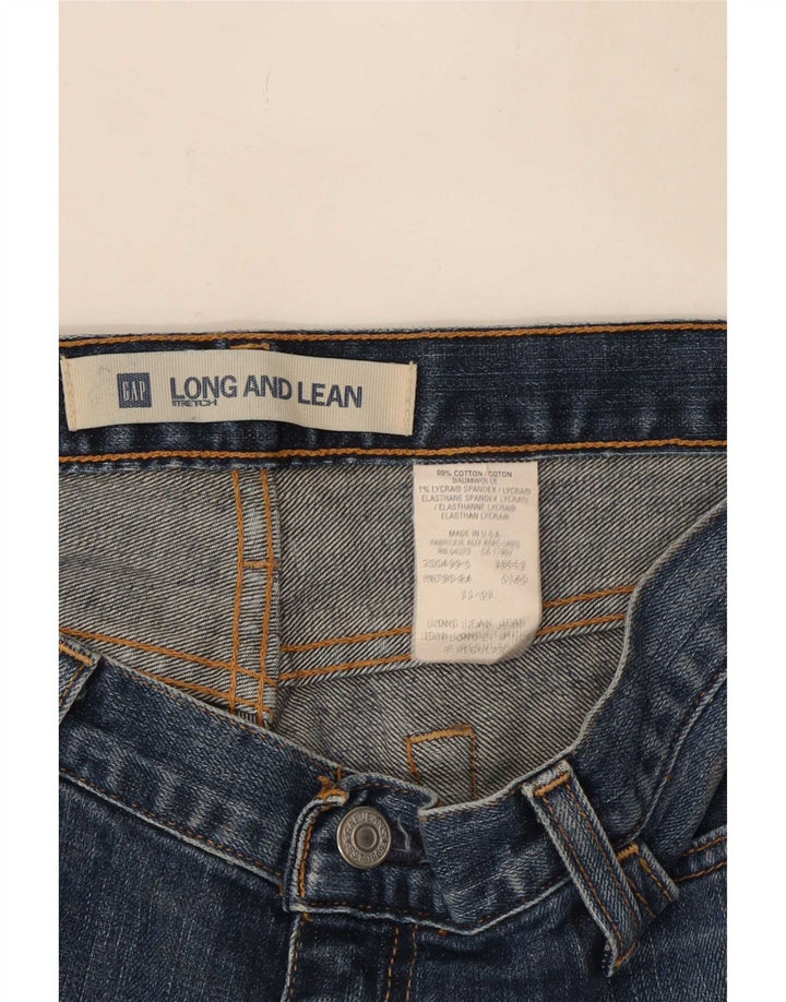 Gap Jean évasé long et maigre pour femme US 8 Medium W30 L32 Bleu marine Coton