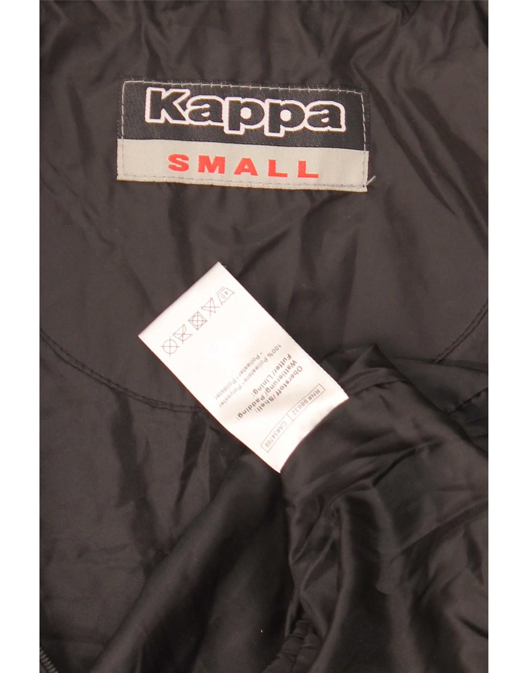 Kappa Veste matelassée pour homme UK 36 Small Noir Polyester