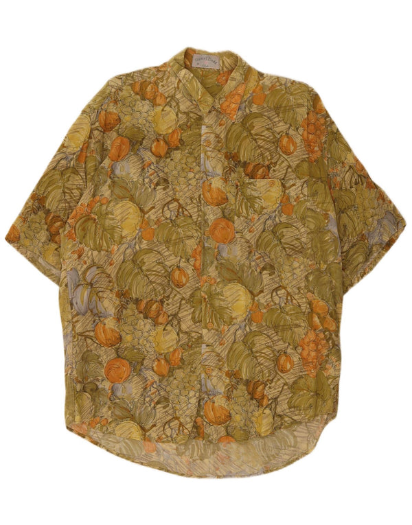 Daniel Dodd Chemise à manches courtes pour homme Grand vert floral