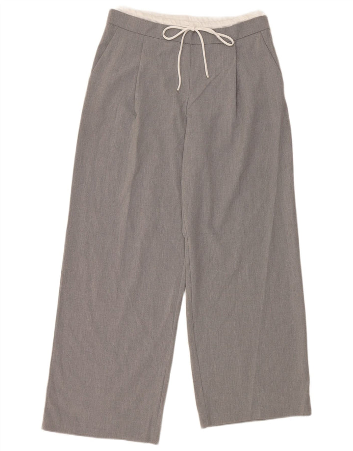 Pantalon Chino Pegged Femme ZARA Moyen W30 L28 Gris Polyester