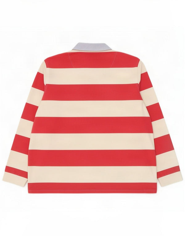 Crew Clothing Polo de rugby à manches longues pour femme UK 18 XL rayé rouge