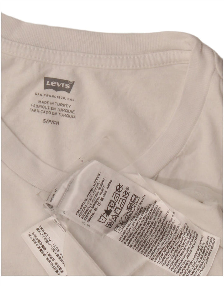 Levi's T-Shirt Graphique Homme Petit Blanc Coton