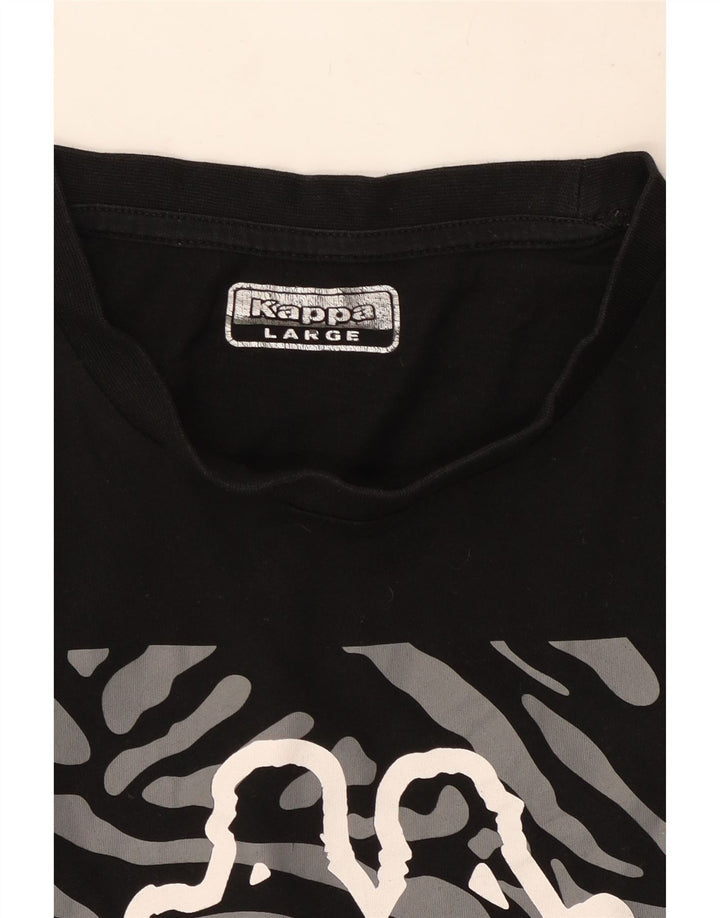 Kappa T-Shirt Graphique Homme Grand Noir