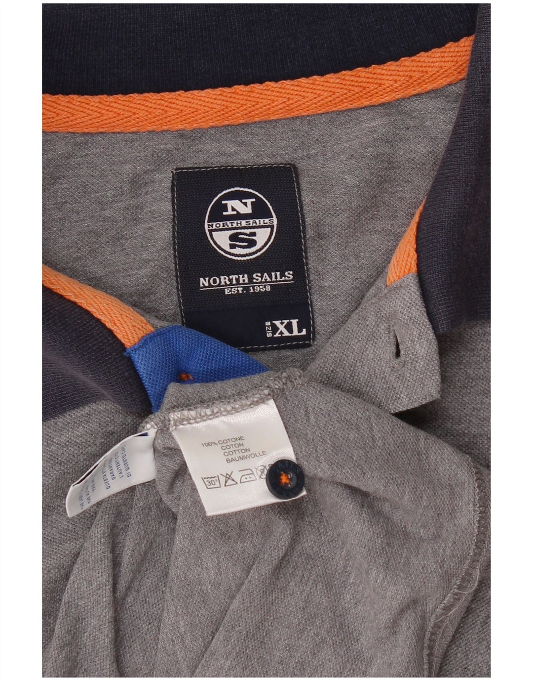 North Sails Polo Graphique Homme XL Gris Coton