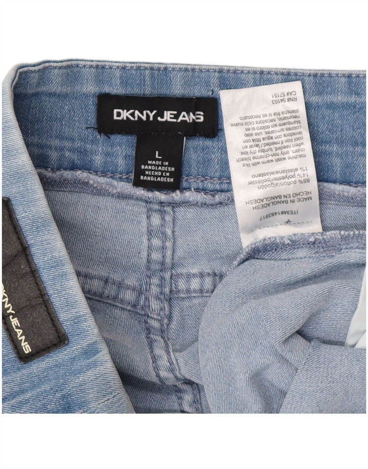 DKNY Short en Jean Femme Large W34 Bleu Coton