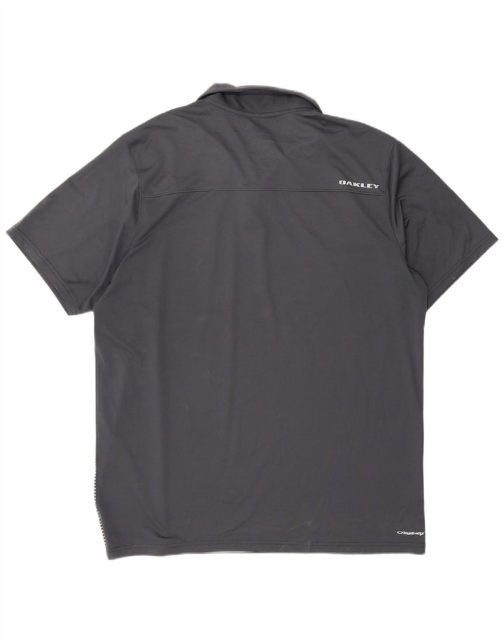 Oakley Polo coupe classique pour homme XL gris rayé