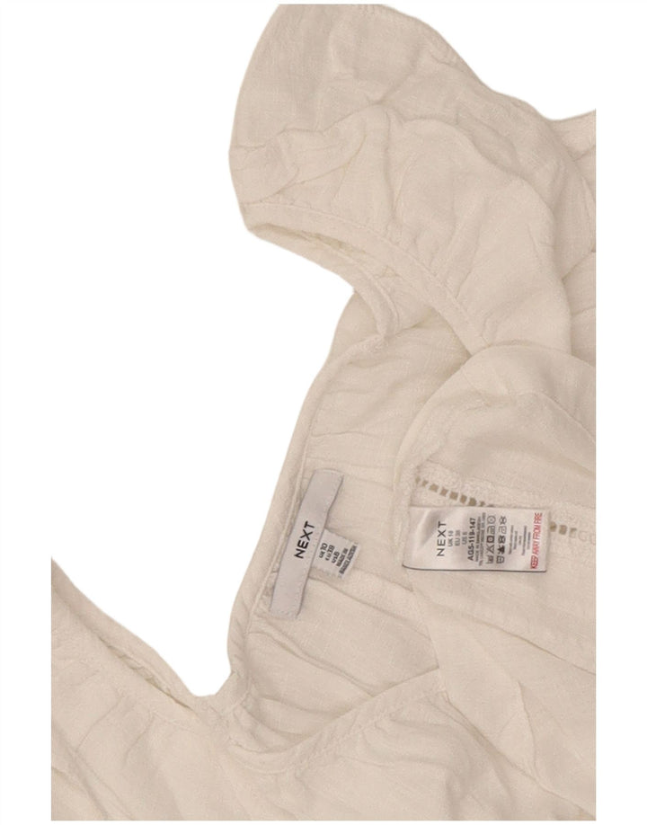 Next Chemisier surdimensionné sans manches pour femme UK 10 Petite viscose blanche