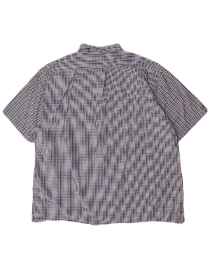 Izod Chemise à Manches Courtes Homme XL Bleu Carreaux Coton