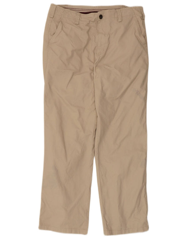 Zara Pantalon Chino Droit Homme EU 42 Large W32 L29 Coton Beige