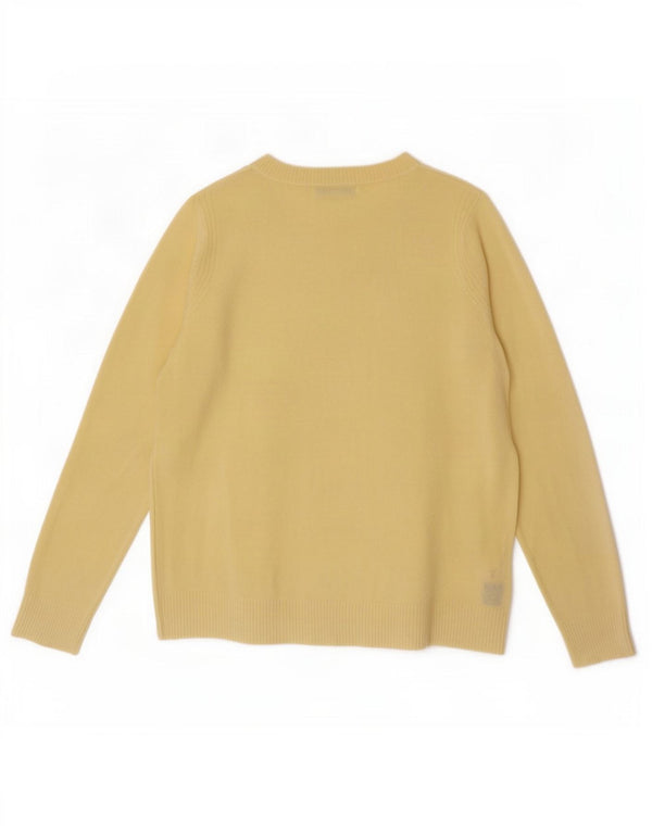 Marks & Spencer Pull col bateau pour femme UK 12 Acrylique jaune moyen