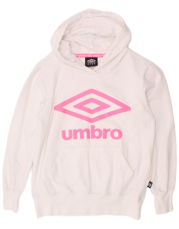 Umberto Pull à capuche graphique fille 11-12 ans Blanc Coton