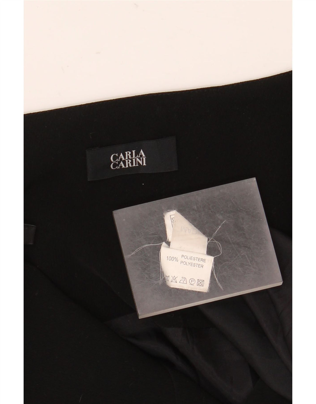 Carla Carini Jupe trapèze pour femme UK 8 Small W28 Noir Polyester