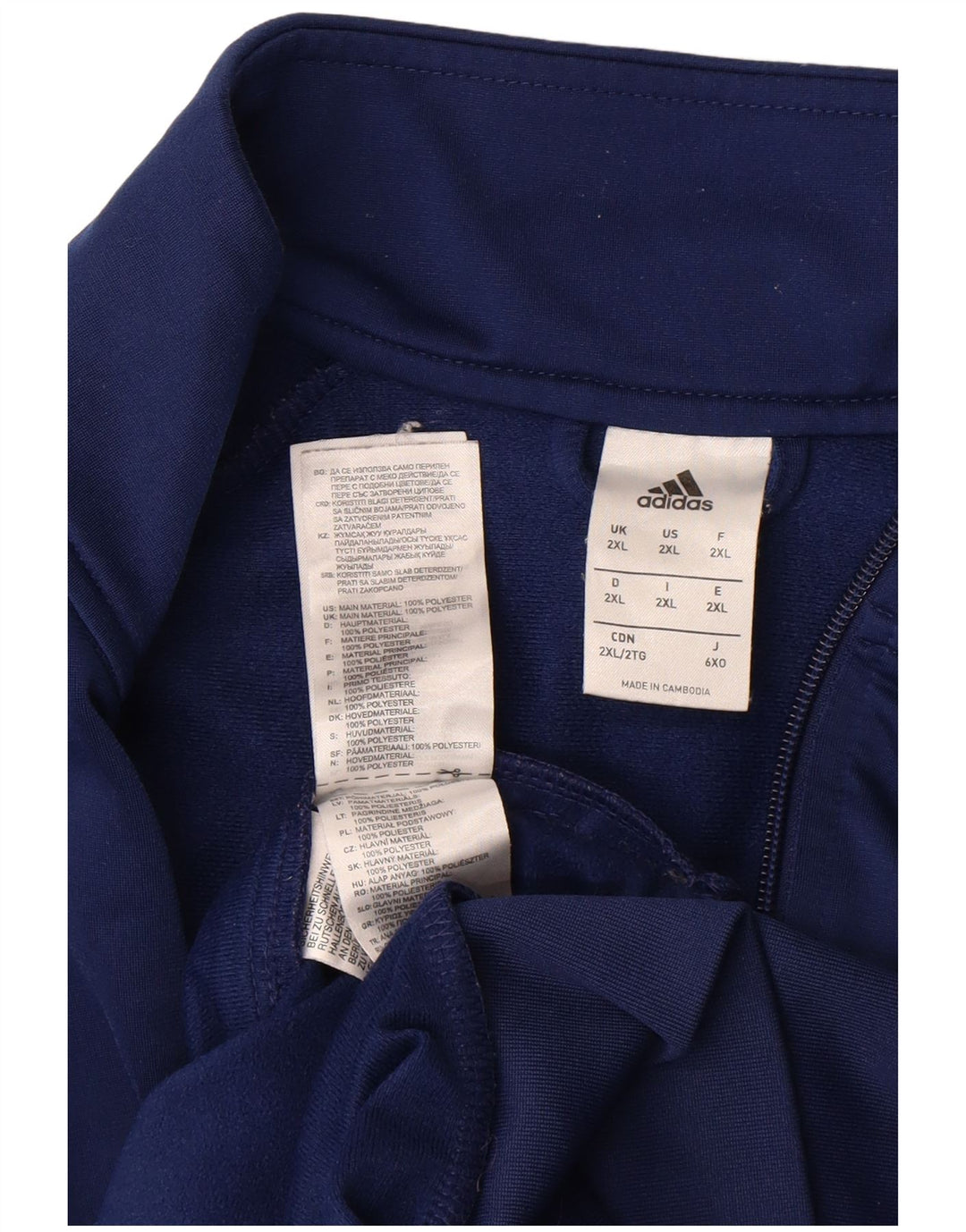 Adidas Veste de survêtement pour homme 2XL Bleu marine Polyester