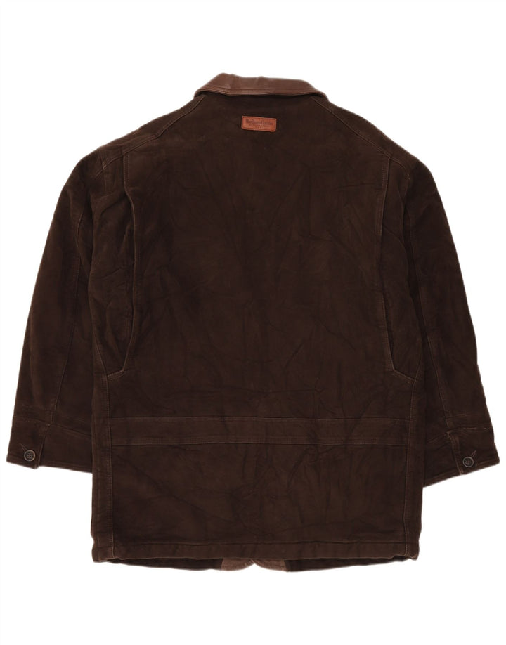 Marlboro Classics Veste utilitaire pour homme UK 40 Large Marron Coton