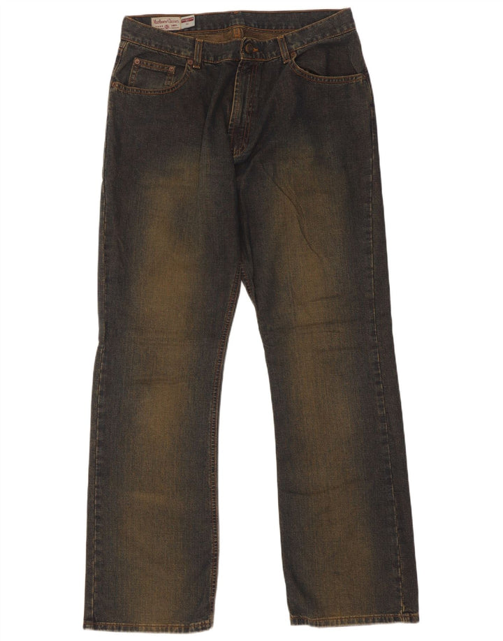 Marlboro Classics Jean droit coupe régulière pour homme W32 L32 bleu coton