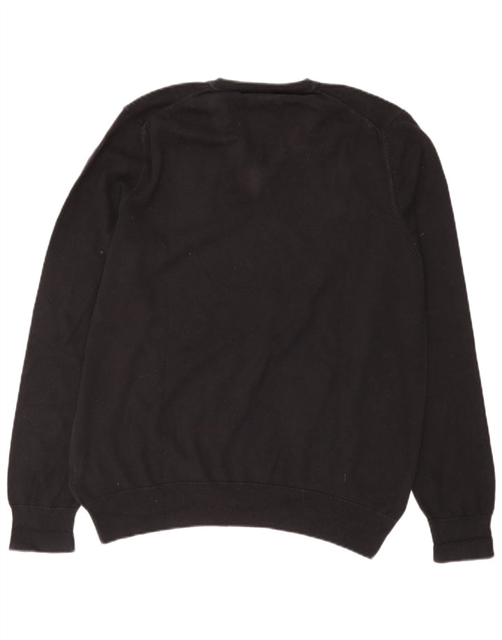 Marks & Spencer Pull col V pour homme en coton noir Taille L