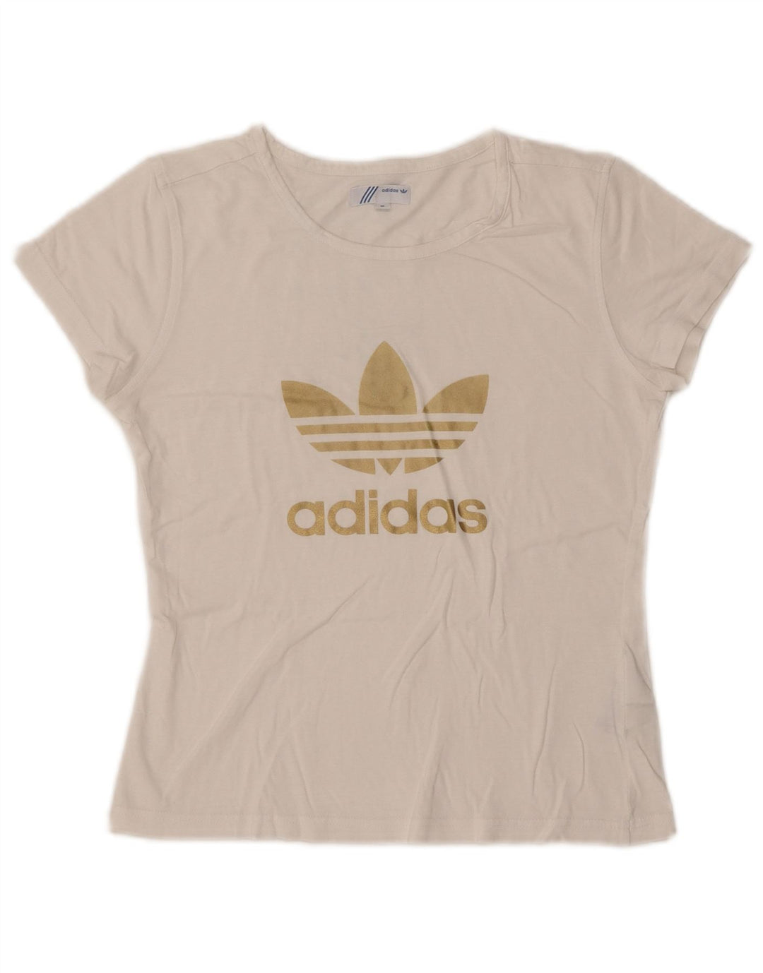 Adidas T-shirt graphique pour femme EU 36 Petit coton blanc