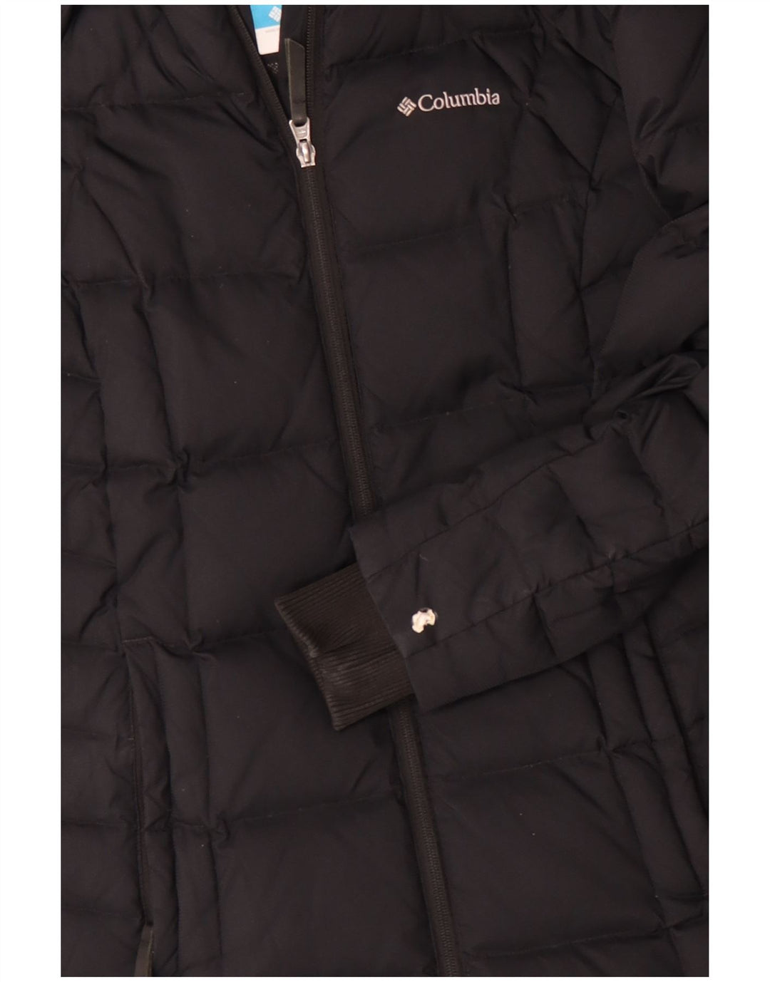 COLUMBIA Manteau rembourré à capuche Omni-Shield pour femme UK 14 Nylon noir moyen