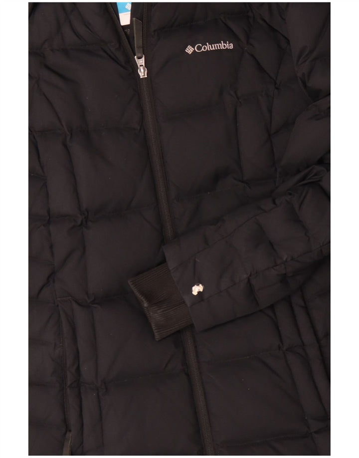 COLUMBIA Manteau rembourré à capuche Omni-Shield pour femme UK 14 Nylon noir moyen