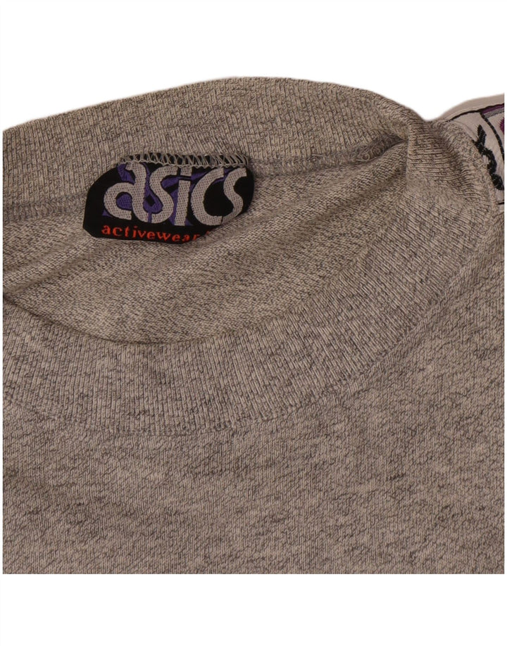 Asics T-Shirt Graphique Homme Gris Moyen Acrylique Moucheté