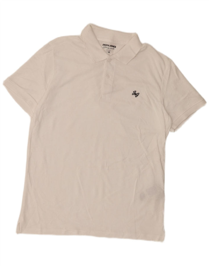 JACK & JONES Polo Homme Blanc Moyen Coton