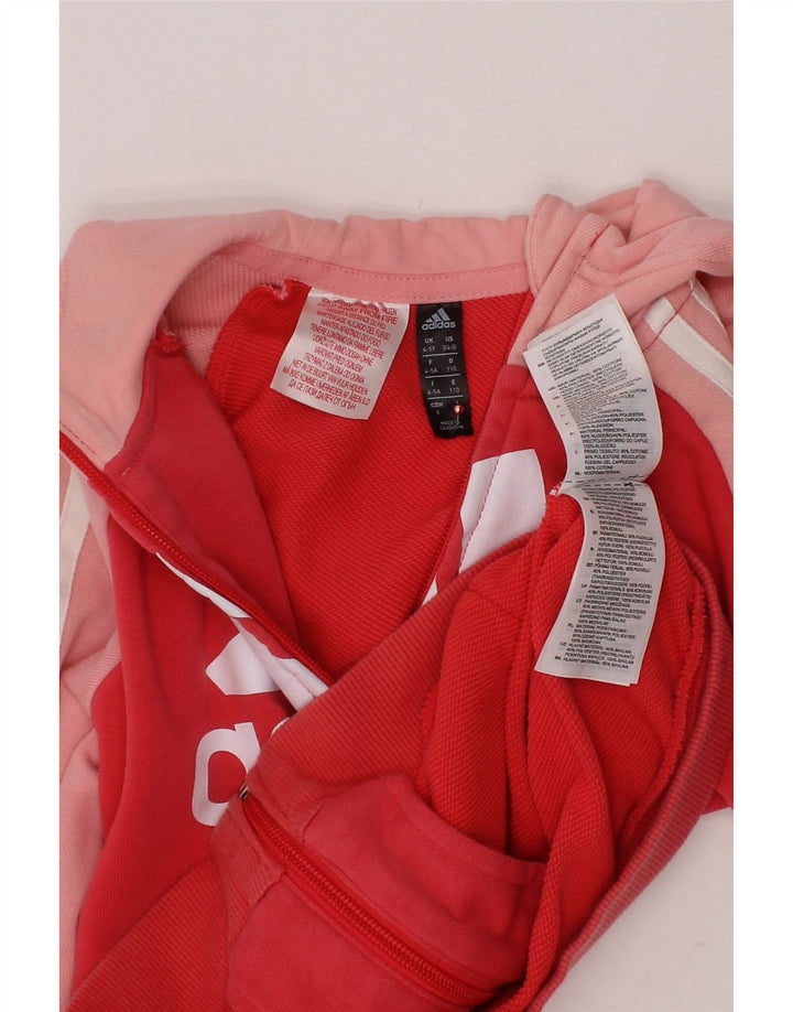 ADIDAS Pull à capuche zippé Aeroready pour fille 4-5 ans Rouge Colourblock