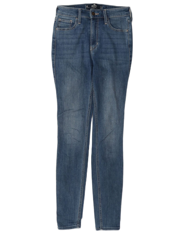 Hollister Jean super skinny taille haute pour femme US 0 XS W24 L29 Coton bleu