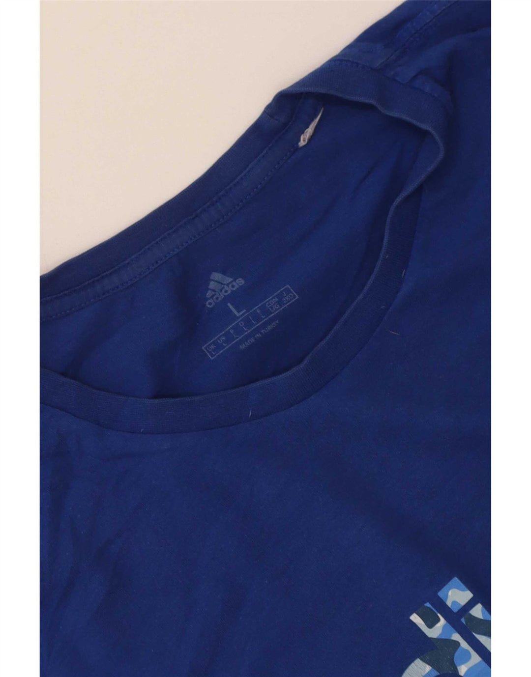 Adidas T-shirt graphique pour hommes, grand, bleu