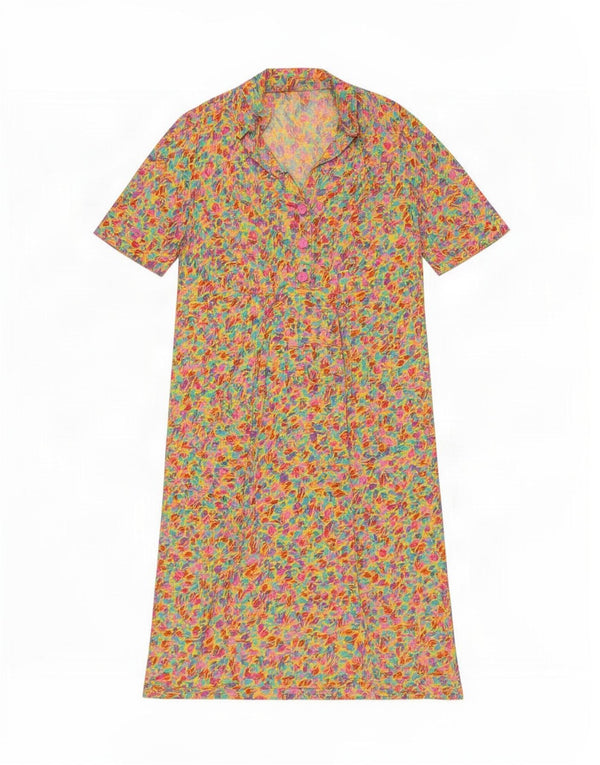 vintage Womens Shift Dress UK 14 Grand Floral Multicolore
