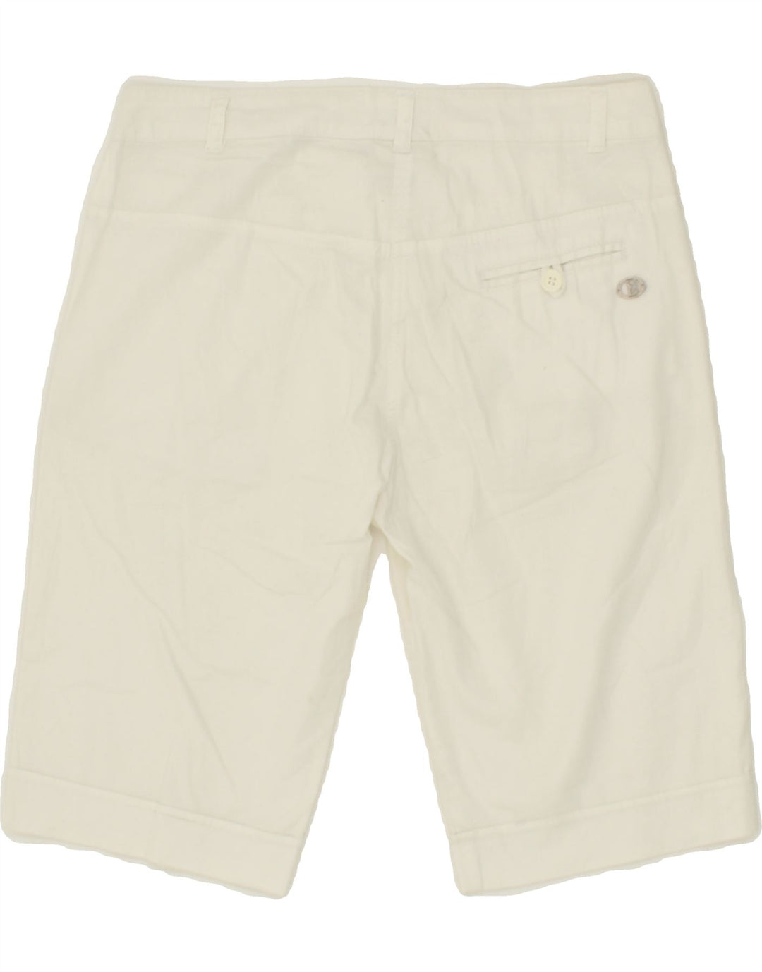 LOTTO Womens Bermuda Shorts UK 12 Medium W30  White Cotton Vintage Lotto and Second-Hand Lotto from Messina Hembry 
