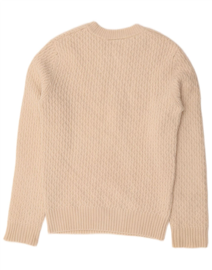 Lacoste Pull à col rond coupe régulière pour homme Taille 3 Petit Blanc cassé