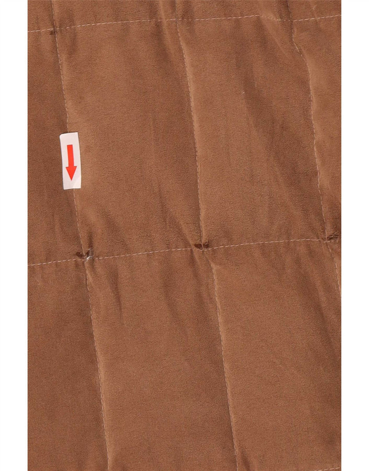 Pal Zileri Veste matelassée à capuche pour homme IT 50 Large Marron Polyester