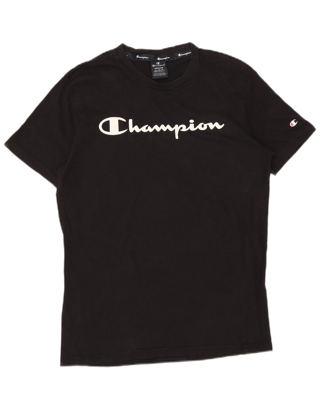 CHAMPION T-Shirt Graphique Homme Bleu Marine Moyen Coton