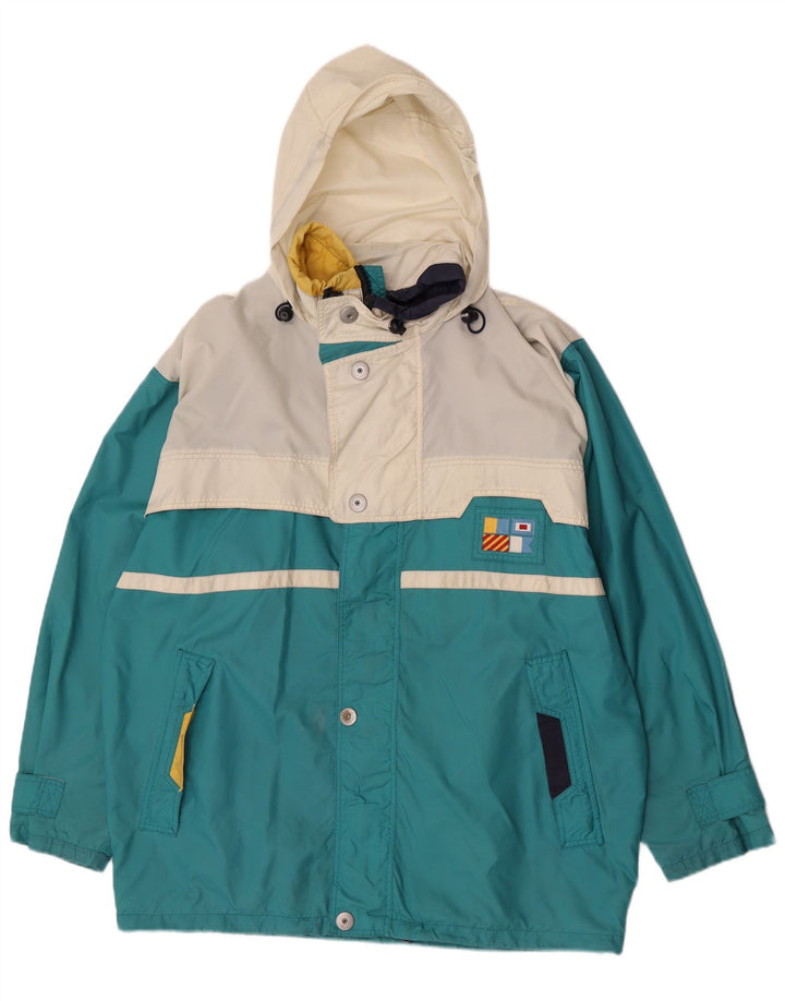 K-Way Veste de ski à capuche pour homme UK 40 Large Bleu Colorblock Polyester