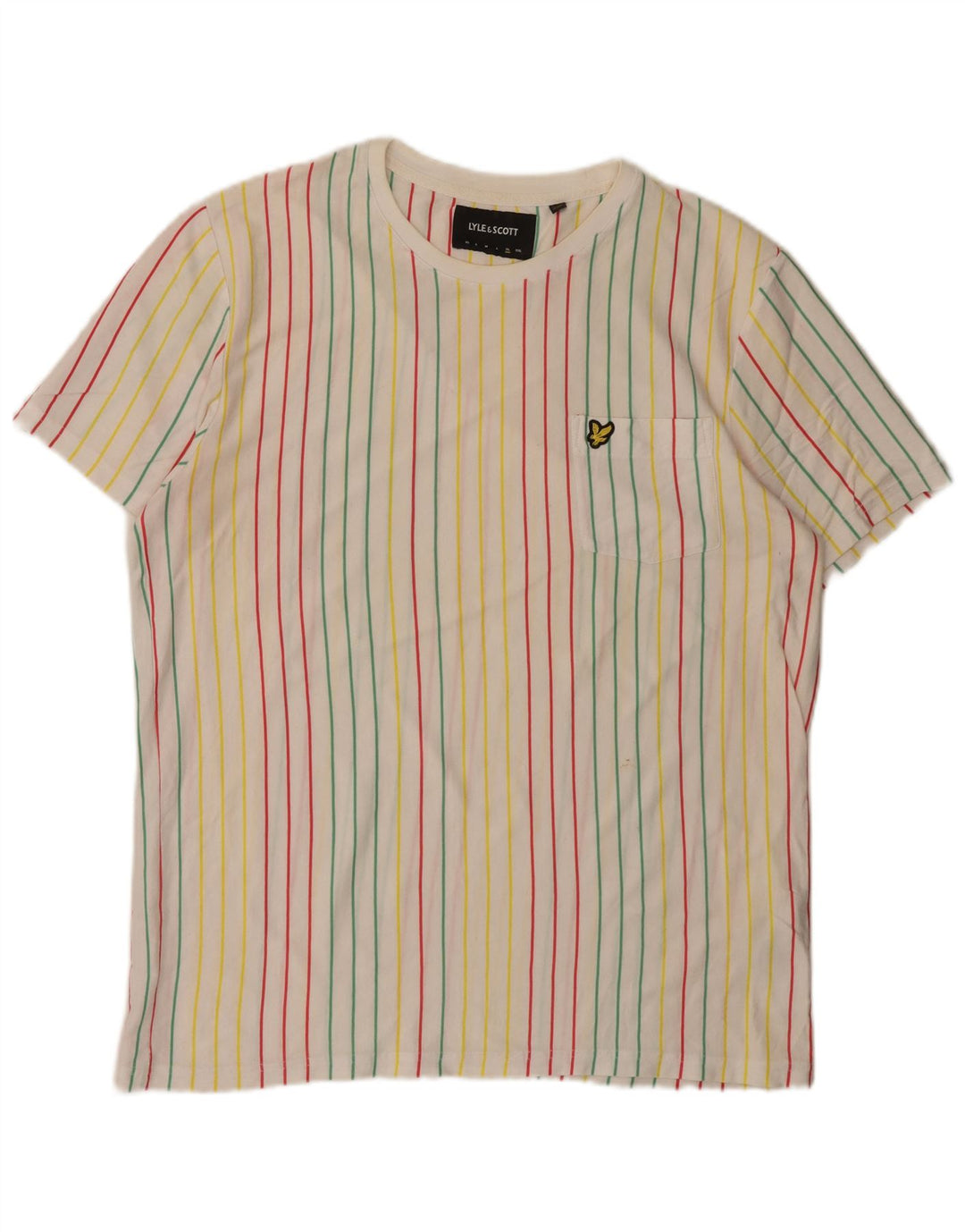 Lyle & Scott T-Shirt Top XL Coton Rayé Multicolore Homme