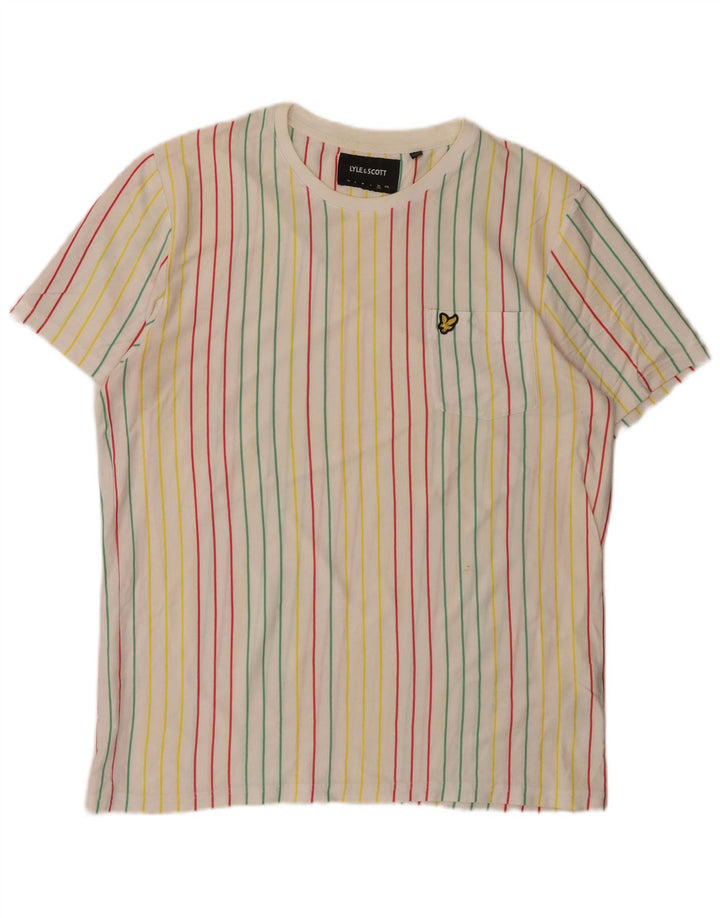 Lyle & Scott T-Shirt Top XL Coton Rayé Multicolore Homme