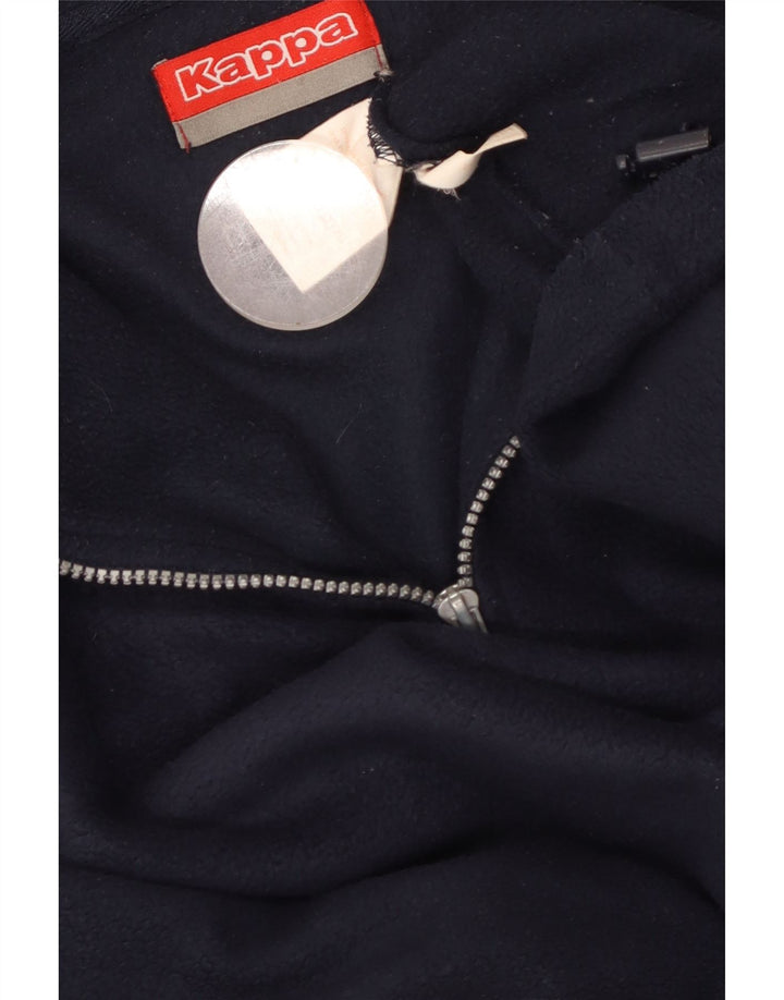 KAPPA Pull Polaire Col Zippé Homme Bleu Marine Moyen Polyester