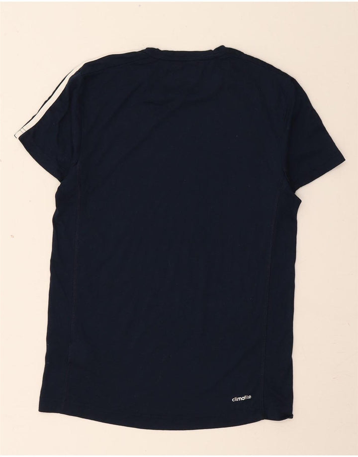 Adidas Hommes Climalite T-Shirt Haut Petit Bleu Marine Polyester