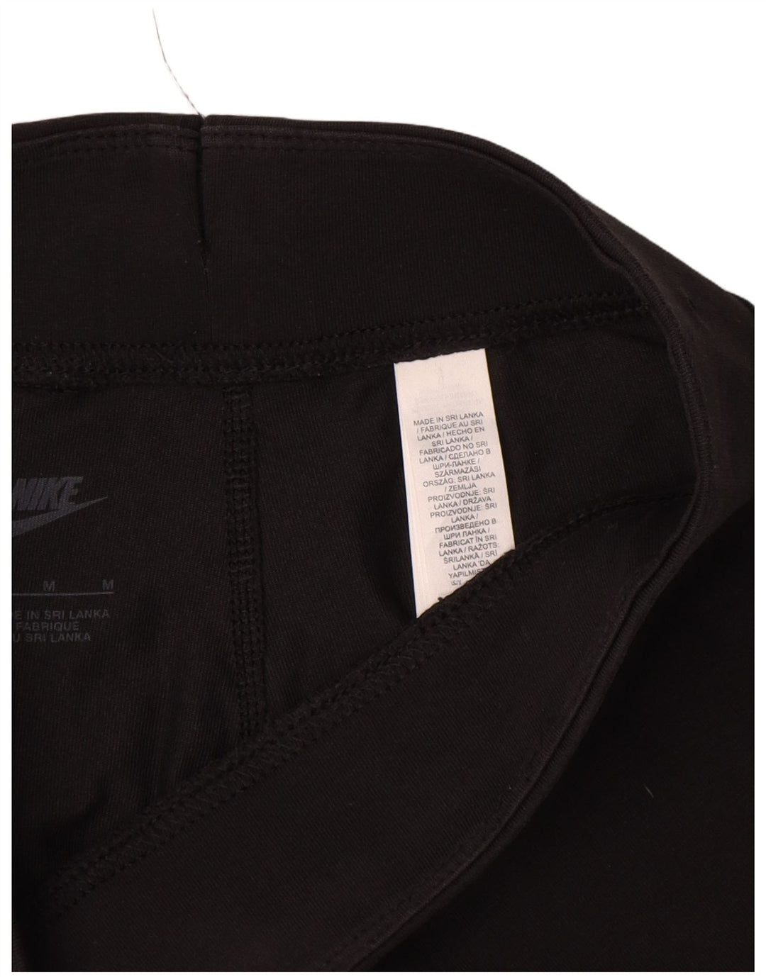 Leggings graphiques Nike pour femmes UK 14 coton noir moyen