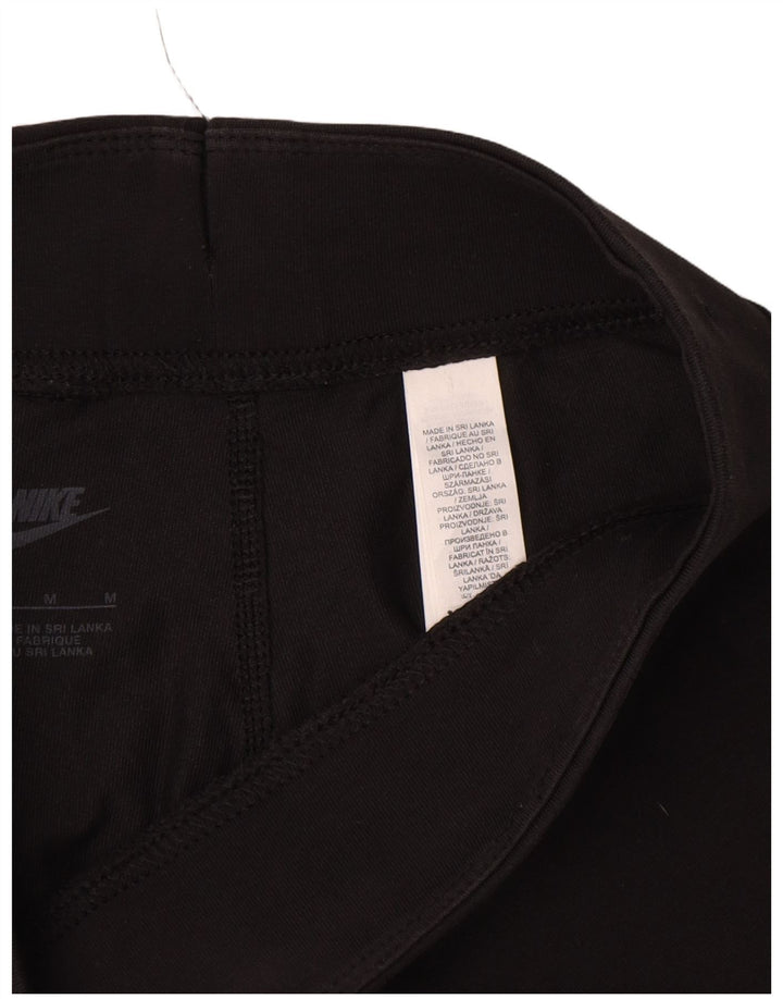 Leggings graphiques Nike pour femmes UK 14 coton noir moyen