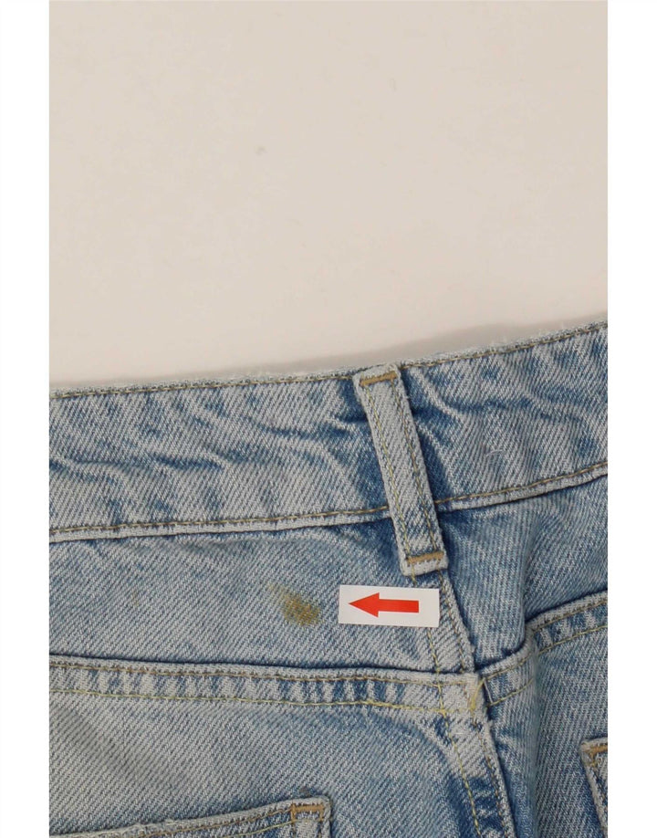 Reiss Femme Jean court effet vieilli W29 L26 Bleu Coton