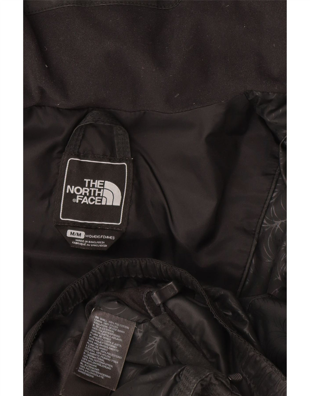 The North Face Veste rembourrée à capuche pour femme UK 14 Medium Noir Polyester