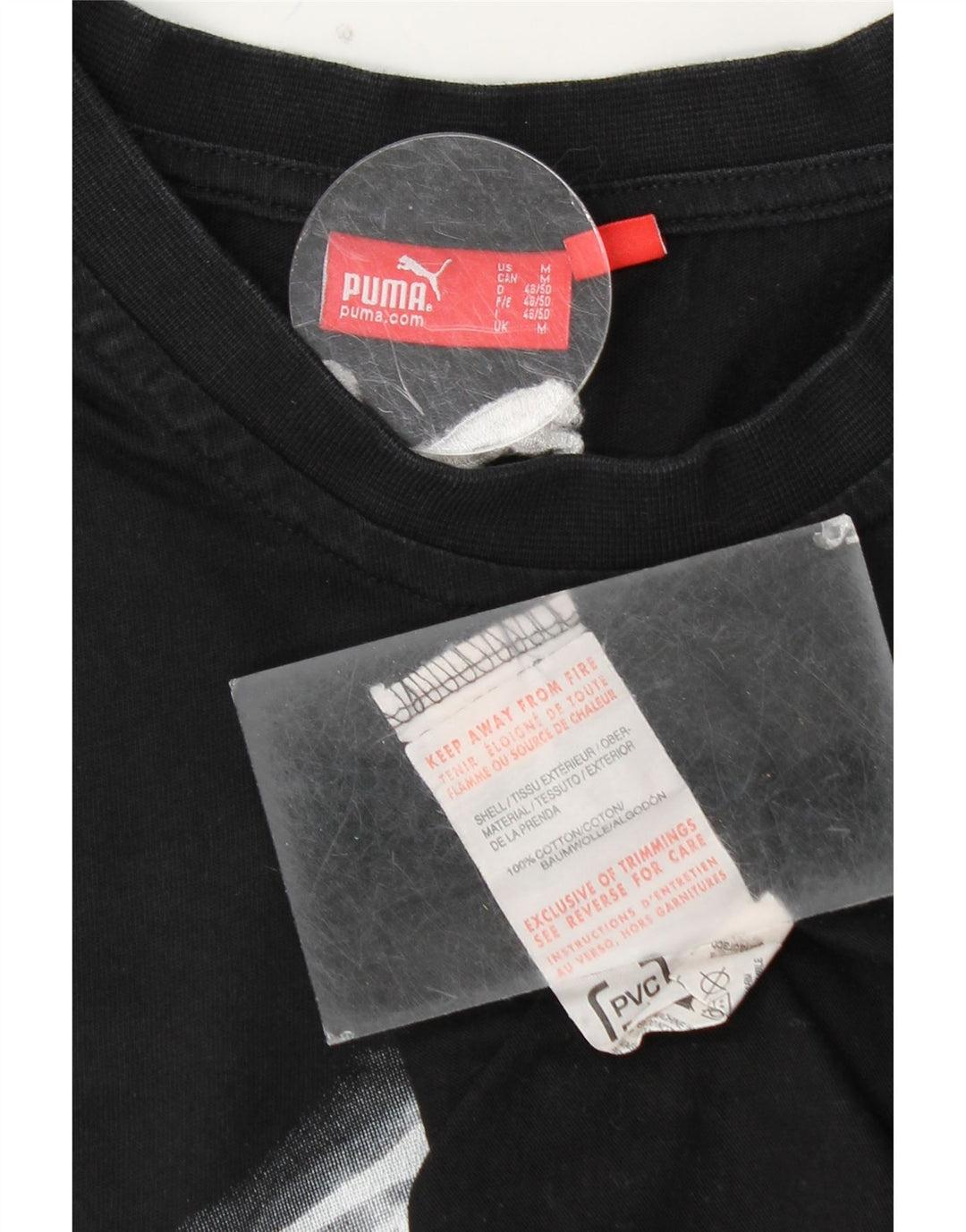PUMA T-Shirt Graphique Homme Noir Moyen Coton