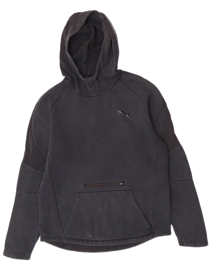 Puma Pull à capuche pour homme en coton bleu marine moyen