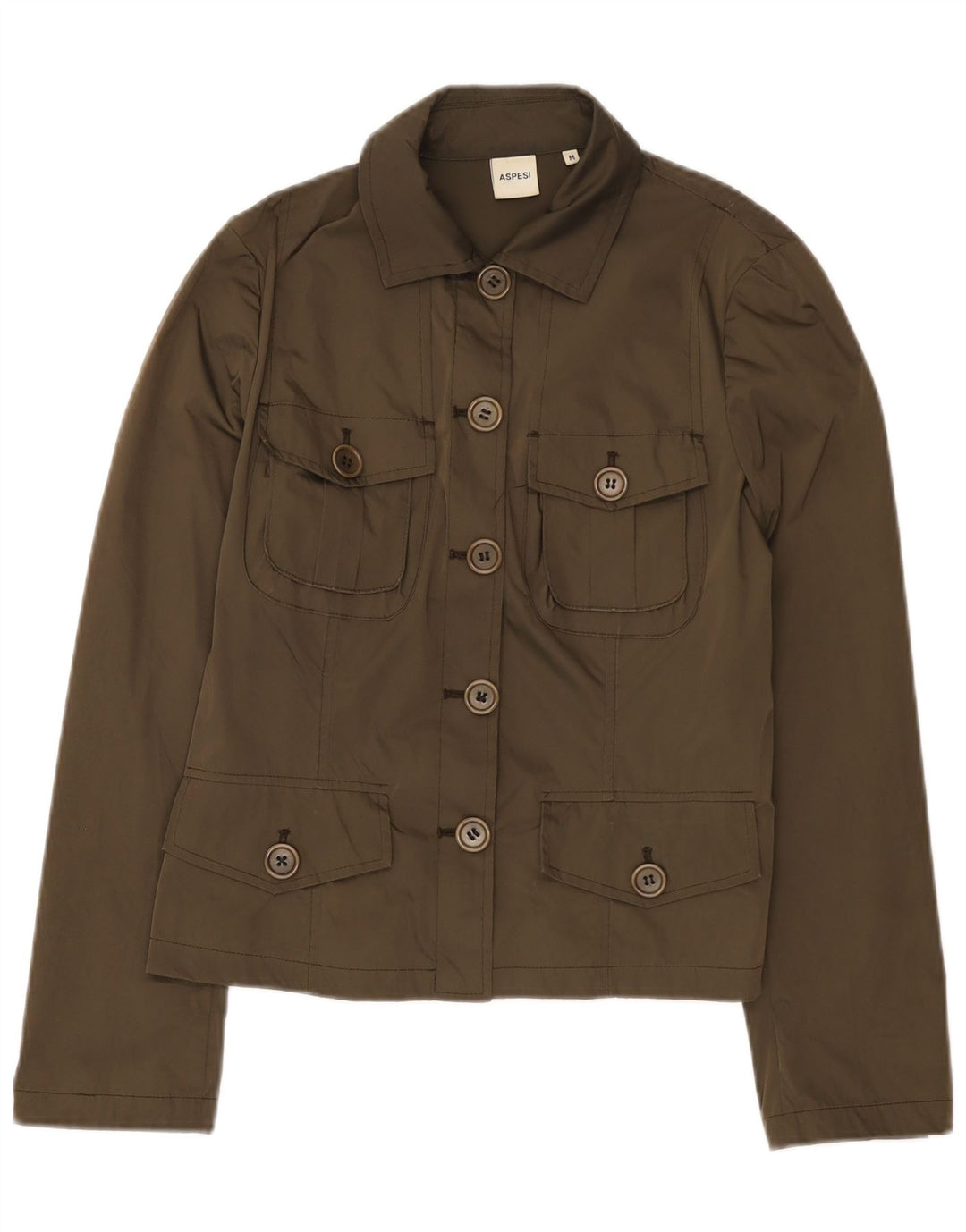 Aspesi Veste utilitaire pour femme UK 12 Medium Kaki Polyester