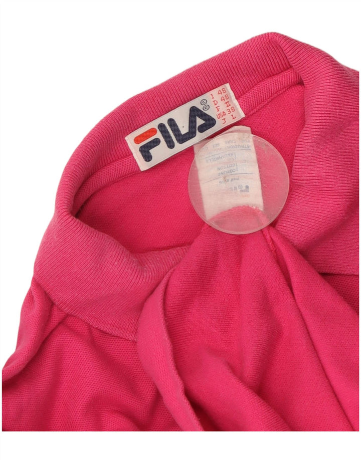 Fila Polo Homme IT 48 Rose Moyen Coton