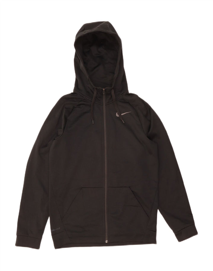 Nike Hommes Dri Fit Zip Sweat à capuche Petit Noir Polyester